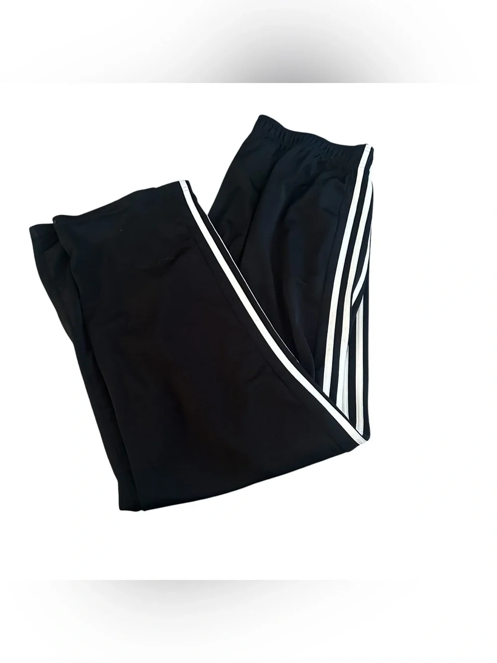 Adidas Side Stripe Logo Black White Track Pants Mens XL
